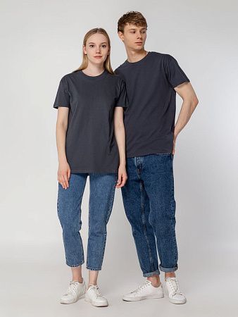 Футболка унисекс Regent 150, темно-серая (графит), размер L