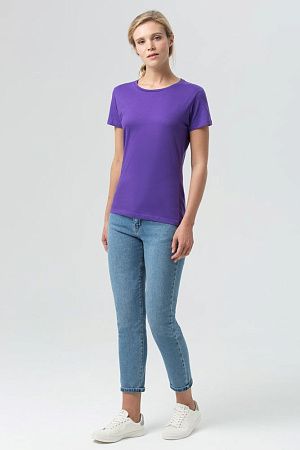 Футболка женская Miss 150, темно-фиолетовая, размер XL
