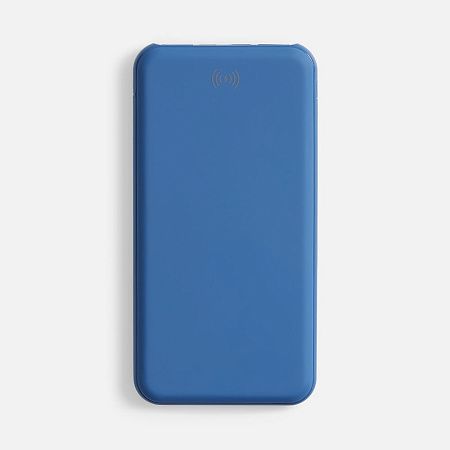 Аккумулятор с беспроводной зарядкой All Day Wireless 10000 мАч, синий
