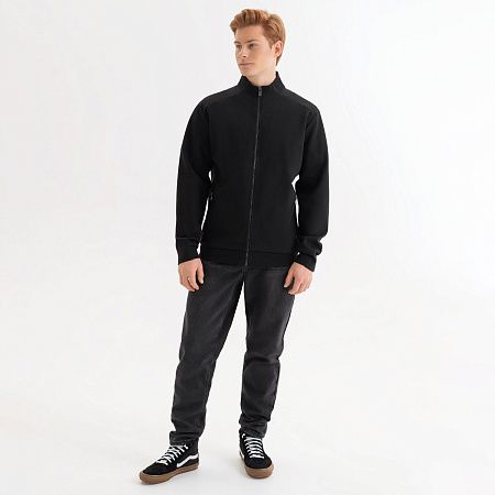 Толстовка на молнии Астин (Astin) черная, размер XXXL