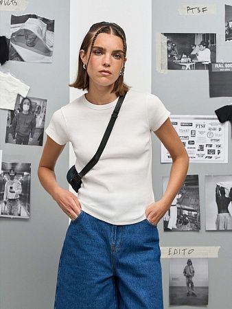 Футболка женская Sara, серый меланж, размер XS