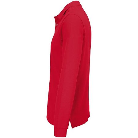 Рубашка поло унисекс с длинным рукавом Pacific LSL, красная, размер M