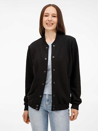 Бомбер унисекс Nuppu, черный, размер S