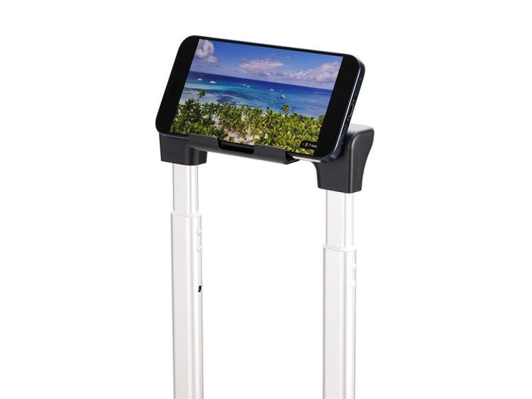 Чемодан «БАЙКАЛ», 37 л, цвет: серый