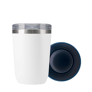 Термокружка вакуумная с керамическим покрытием Арктик (Arctic), белый/серый