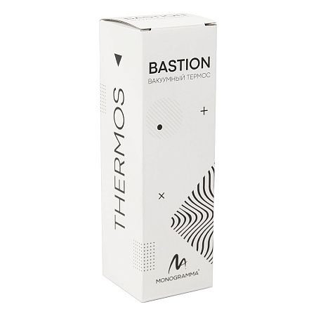 Термос стальной Бастион Плюс двухстеночный с вакуумной изоляцией 500 мл, ,белый, глянцевый металлик