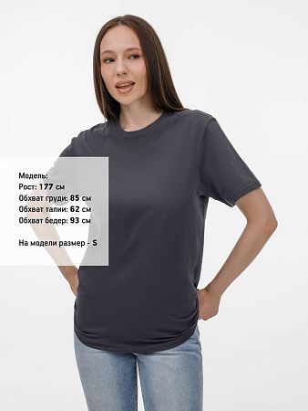 Футболка унисекс T-Bolka 180, темно-серая, размер XXL
