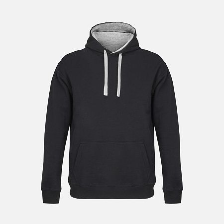 Худи унисекс Cameron, черное с серым меланжем, размер XS