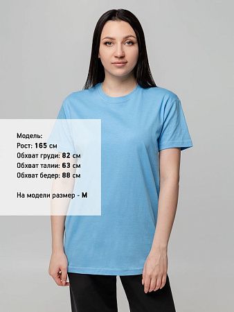 Футболка унисекс T-bolka 140, голубая, размер XXL