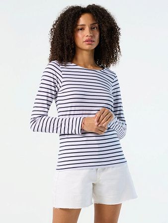 Футболка женская Marine Women, белая с темно-синим, размер XXL