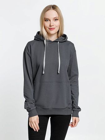 Толстовка с капюшоном Kirenga, темно-серая (графит), размер S