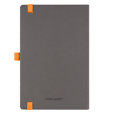 Ежедневник Alfa Note Pasu А5, серый/оранжевый,  недатированный, в твердой обложке