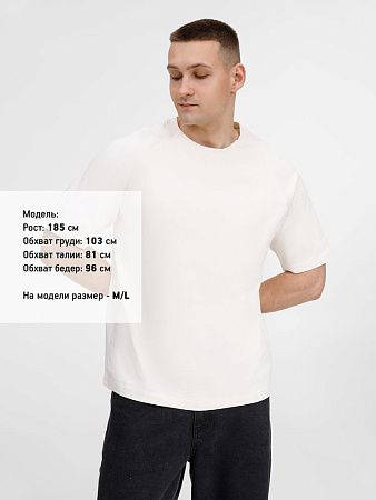 Футболка оверсайз унисекс Avenu, молочно-белая, размер XS/S