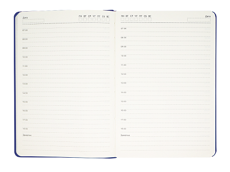 Ежедневник Alfa Garda Nuba А5, темно-синий, недатированный, в твердой обложке в сливбоксе