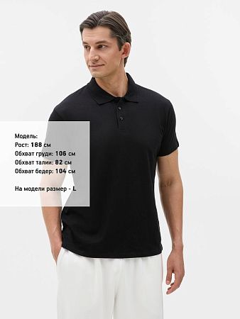 Рубашка поло мужская Prescott Men 170, черная, размер 3XL