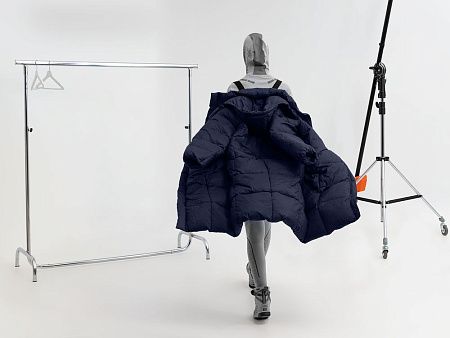 Пуховик унисекс Kapsula, серый, размер XS/S