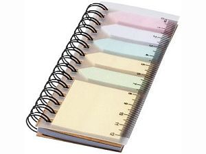 Блокнот «Spiral» с клейкими листами, цвет: натуральный