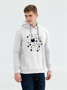 Толстовка с капюшоном No drugs, белая, размер XXL