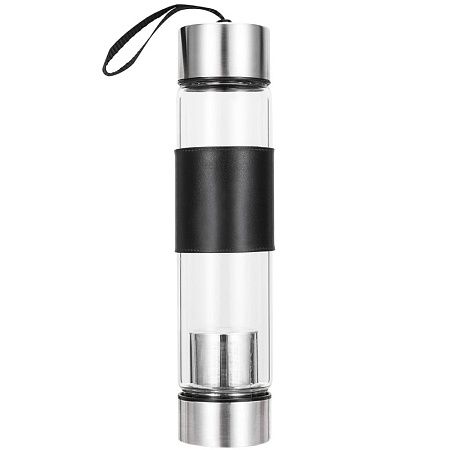 Термос стеклянный с инфьюзером Modulus, чёрный