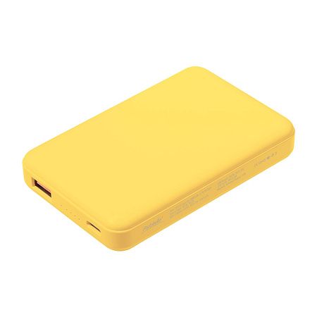 Внешний аккумулятор Ларго PD (Largo PD) 5000mAh с функцией беспроводной зарядки 15W, желтый