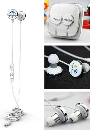 Наушники-капельки с полноцветной печатью