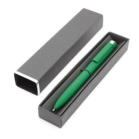 Ручка Espada в коробке Cradle чёрной с серебристым, синяя