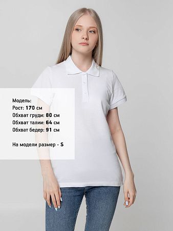 Рубашка поло женская Virma Lady, белая, размер S