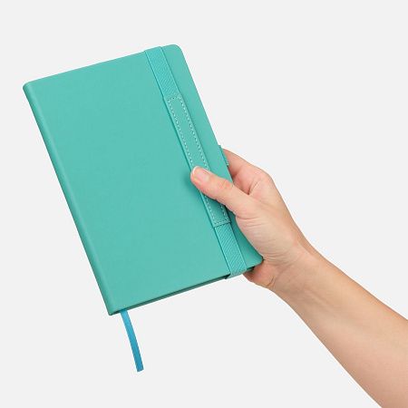 Ежедневник Альфа (Alpha) недатированный, серый/бирюзовый