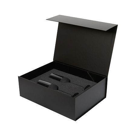 Подарочный набор 2 бокала для шампанского Блэк Эдишн (Black Edition) в черной коробке