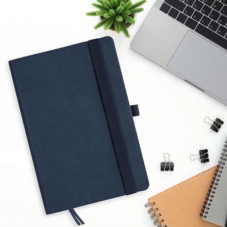 Ежедневник Flexy Line Linen А5, серый, недатированный, в гибкой обложке, с резинкой и петлей для ручки