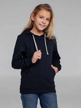 Толстовка с капюшоном детская Kirenga Kids, темно-синяя, размер 12 лет (142-152 см)