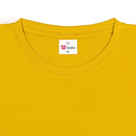 Футболка унисекс T-Bolka 180, желтая, размер L