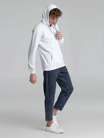 Толстовка на молнии с капюшоном Unit Siverga, белая, размер S