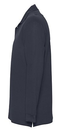 Рубашка поло мужская с длинным рукавом Star 170, темно-синяя, размер M