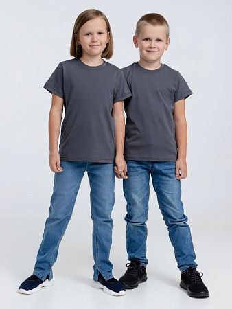 Футболка детская T-Bolka Kids, темно-серая (графит), размер 10 лет (130-140 см)