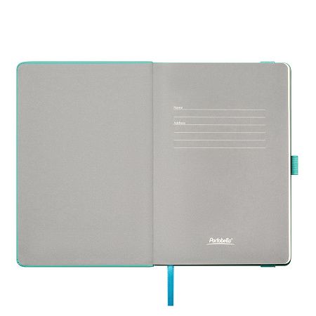 Ежедневник Альфа (Alpha) недатированный, серый/бирюзовый