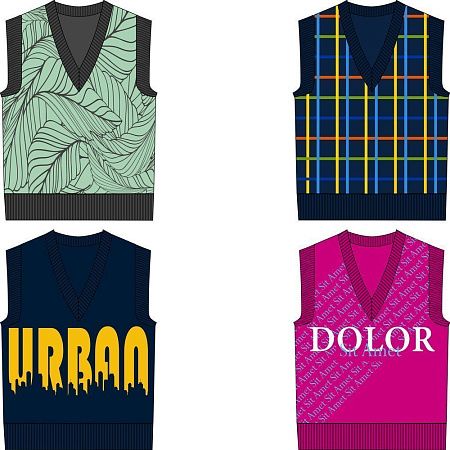 Жилет оверсайз Tricksy Net на заказ, акрил, размер S/M