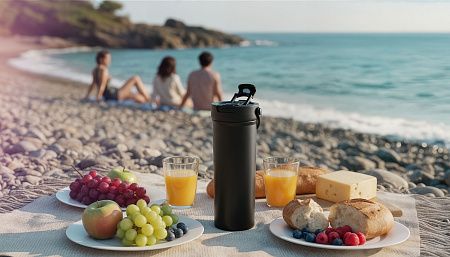 Термокружка "Pinta" 600 мл, покрытие пудра