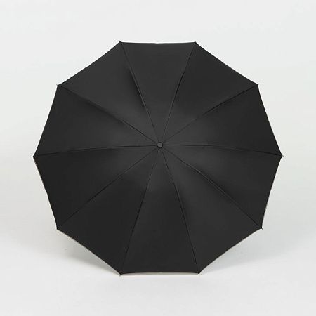 Зонт обратного сложения с ручкой-карабином Foldberry, черный