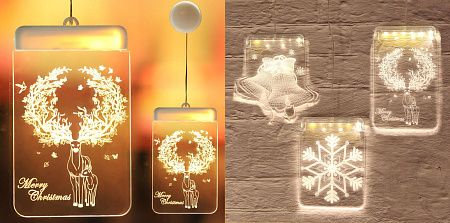 Новогодние украшения со светящимся логотипом