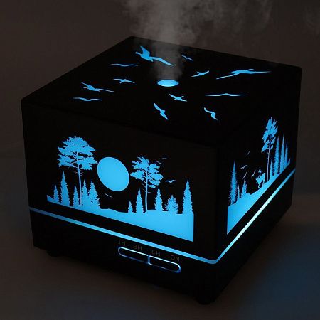 Светодиодный увлажнитель Wisdom с подсветкой гравировки, черный