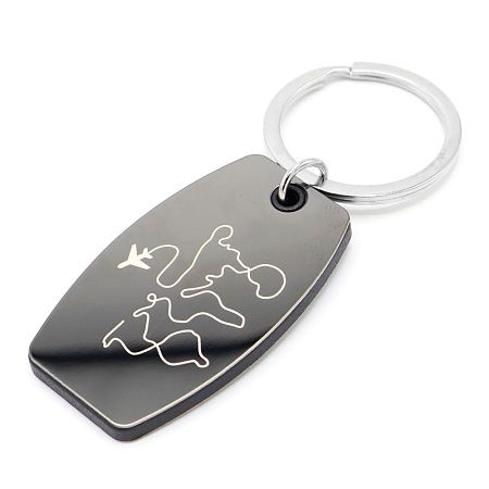 Брелок Nobel, металлический, красный