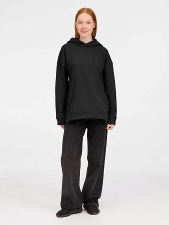 Худи оверсайз унисекс Tolla, черное, размер XS/S