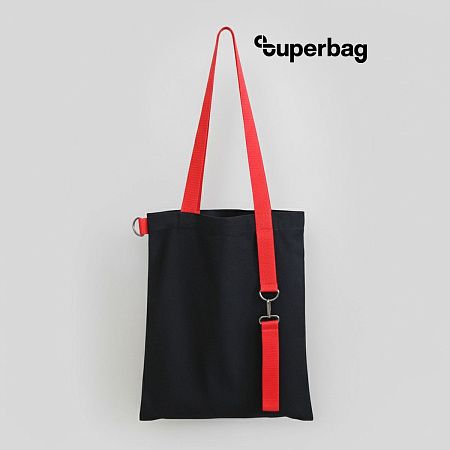 Шоппер Superbag black с ремувкой 4sb