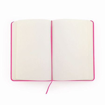 Блокнот A6 CORAL в твёрдом переплёте, ФУКСИЯ