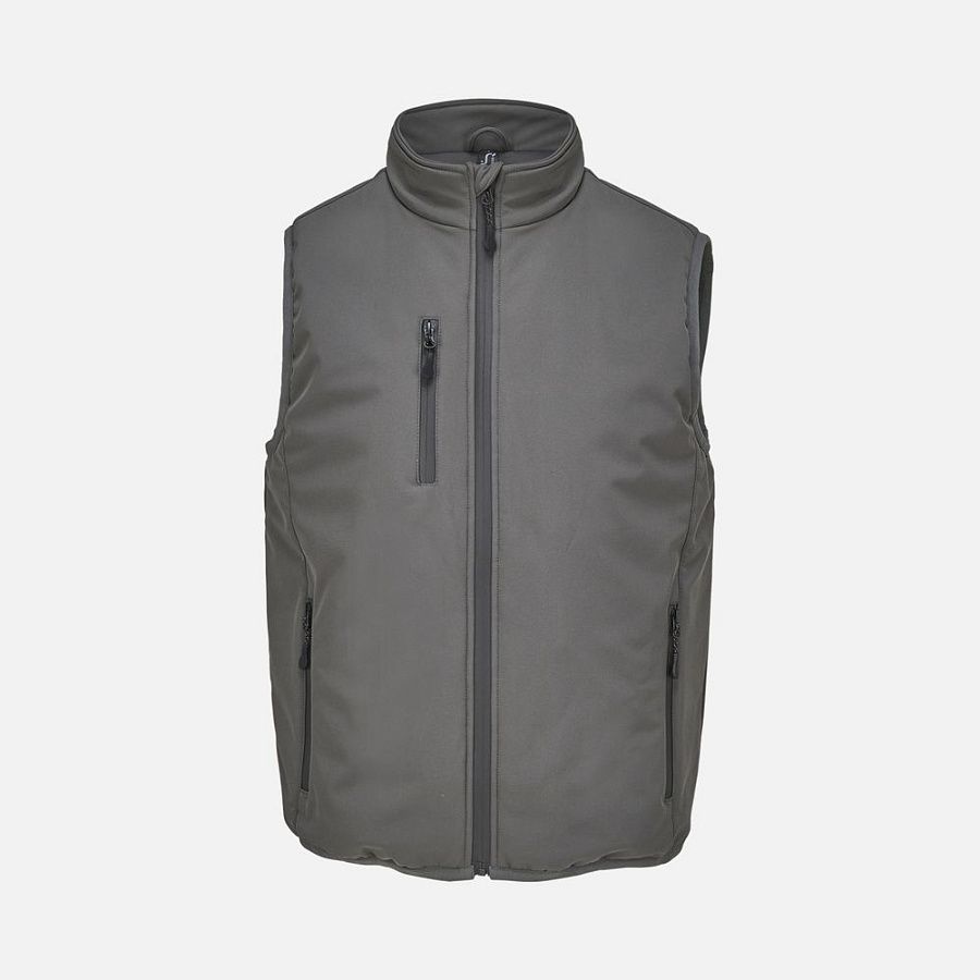 Жилет софтшелл унисекс Falcon BW, темно-серый, размер 4XL