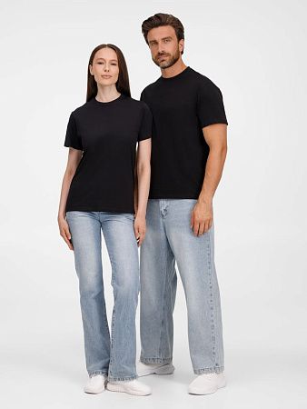 Футболка унисекс T-Bolka 180, черная, размер XXL