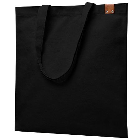 Сумка для покупок IVORY 325 г/м² с PU нашивкой, коричневый