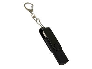 USB 3.0- флешка на 256 Гб с поворотным механизмом и дополнительным разъемом Type-C