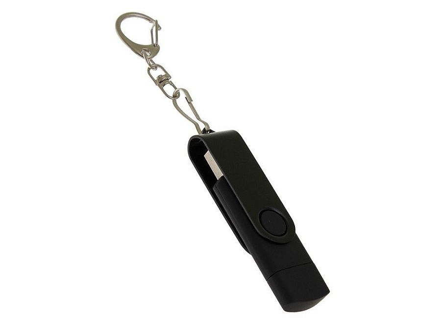 USB 3.0- флешка на 256 Гб с поворотным механизмом и дополнительным разъемом Type-C